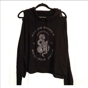 Taylor Swift Reputation Crop Hoodie